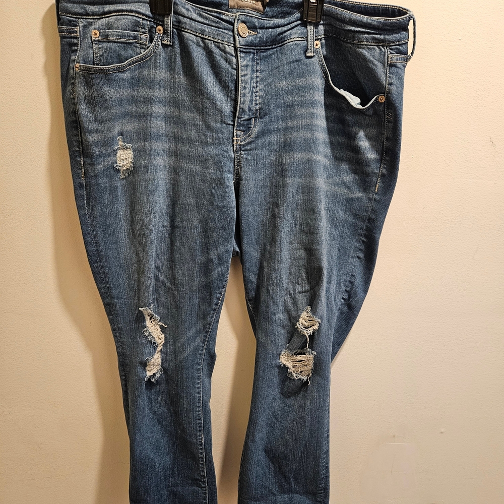 Torrid Blue Distressed Boyfriend Jeans